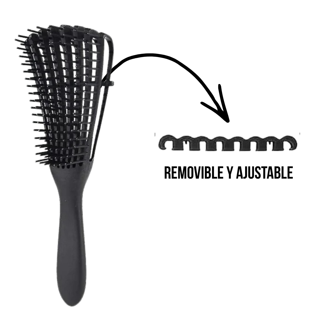 Cepillo Flexible Desenredante Para Cabello Rizado