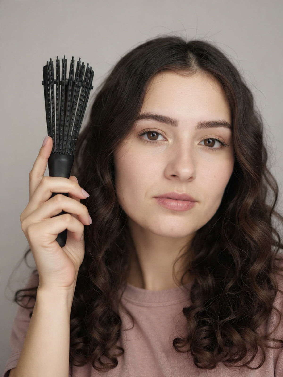 Cepillo Flexible Desenredante Para Cabello Rizado