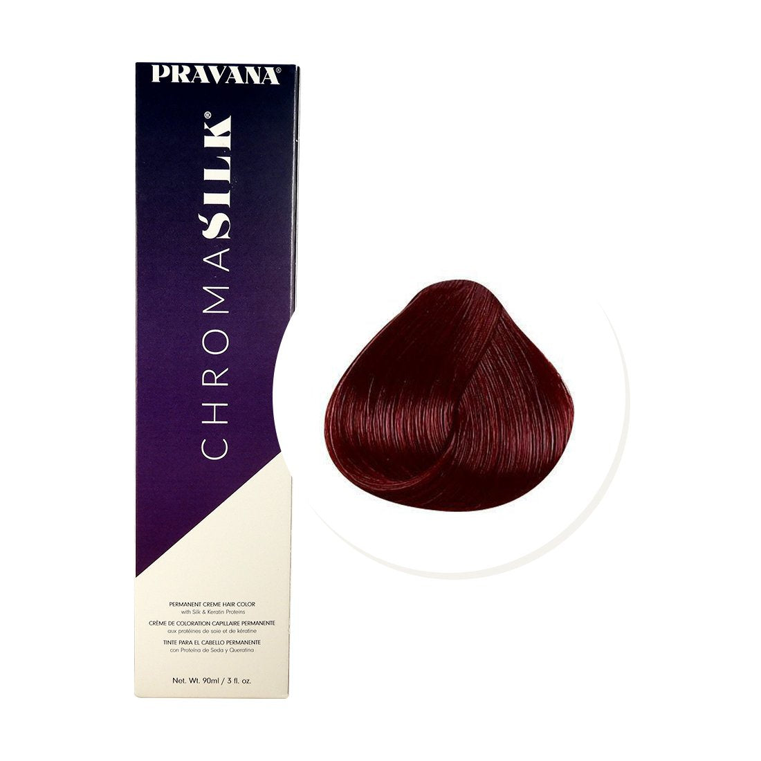 Pravana Tintes ChromaSilk 4.52 Castaño Caoba Nacarado