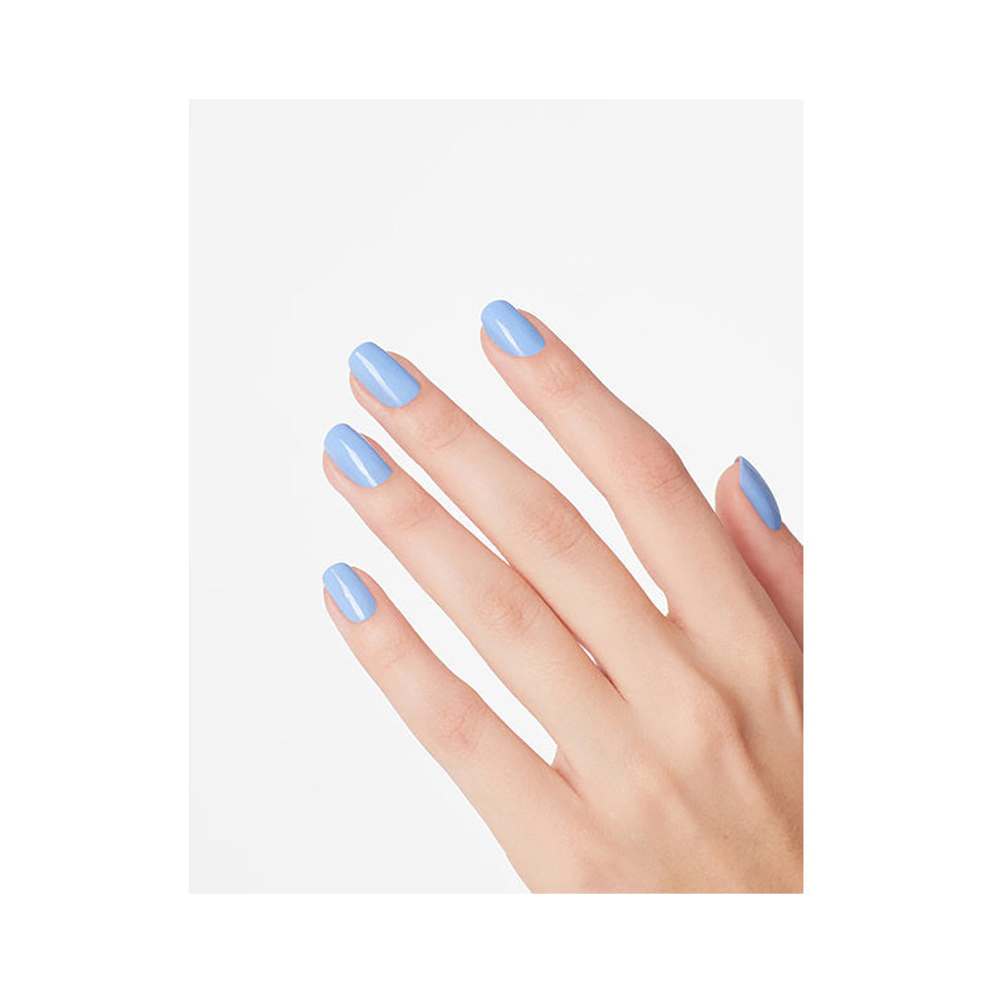 OPI gel en frio de larga duración, color azul pastel con toque brillante