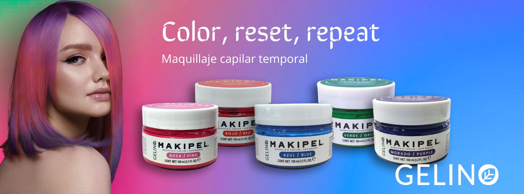 Makipel VERDE 100ml - Maquillaje temporal para el cabello
