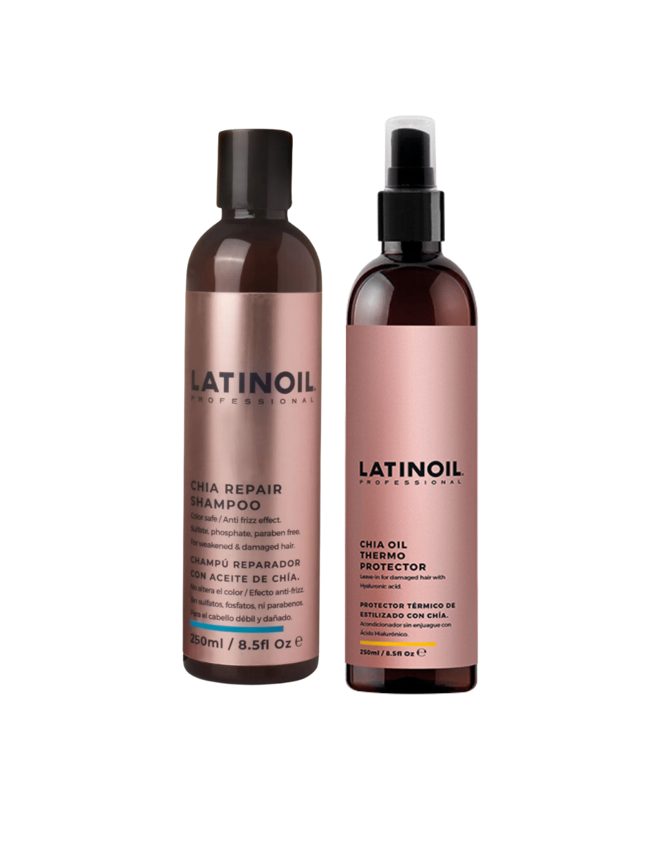 Kit Latin Oil Chia Repair Shampoo 250ml +  Chia Oil Thermo Protector 250ml