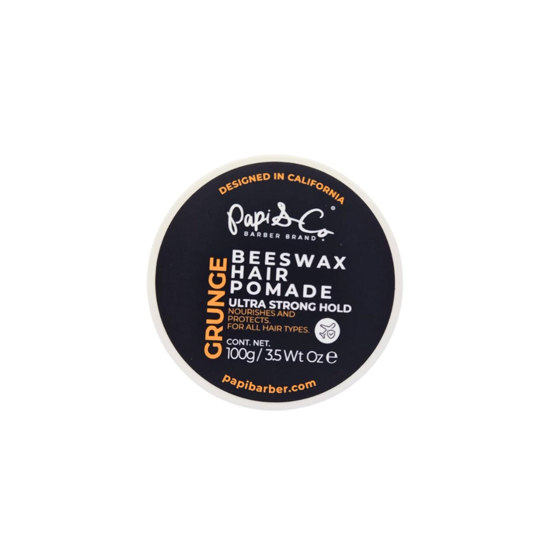 Papi & Co Grunge Beeswax Hair Pomade 100 g - Pomada con cera de abeja, fijación fuerte