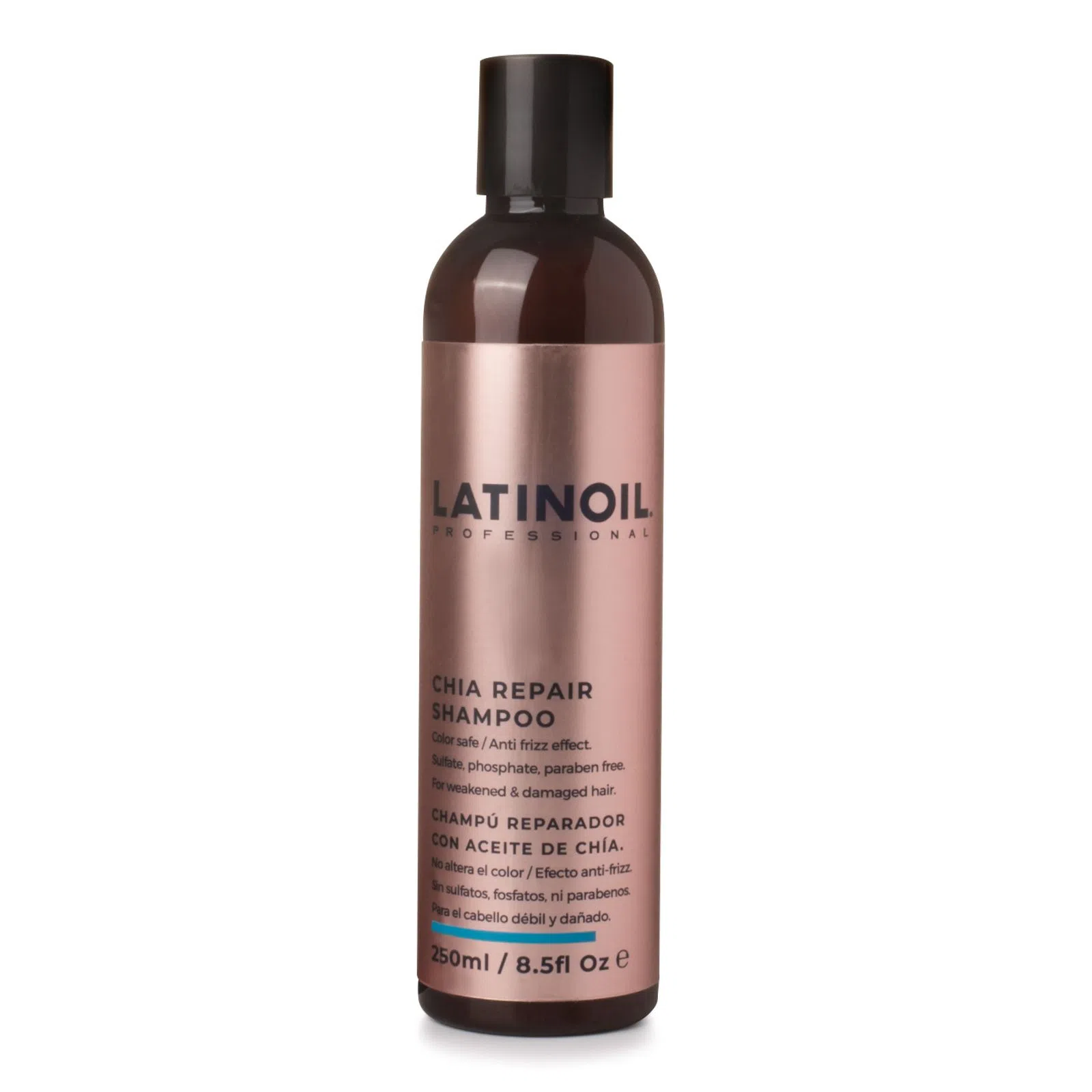 LatinOil Chia Repair Shampoo 250ml - Restaura cabello débil y dañado, es libre de sulfatos, parabénos y fosfátos