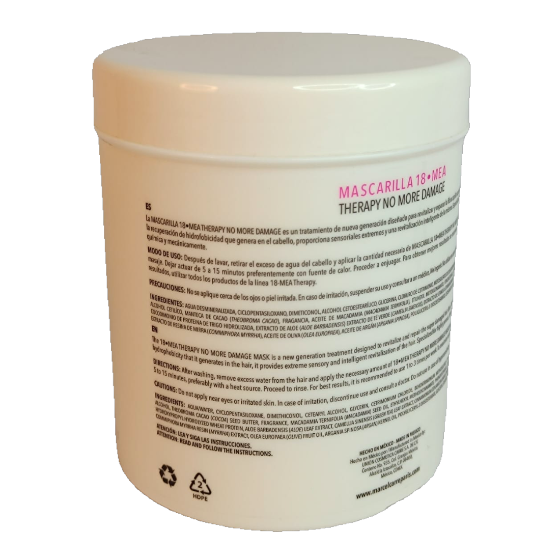 Marcel Carre Mascarilla 18*MEA 500ml - Tratamiento intensivo, revitaliza y reconstruye