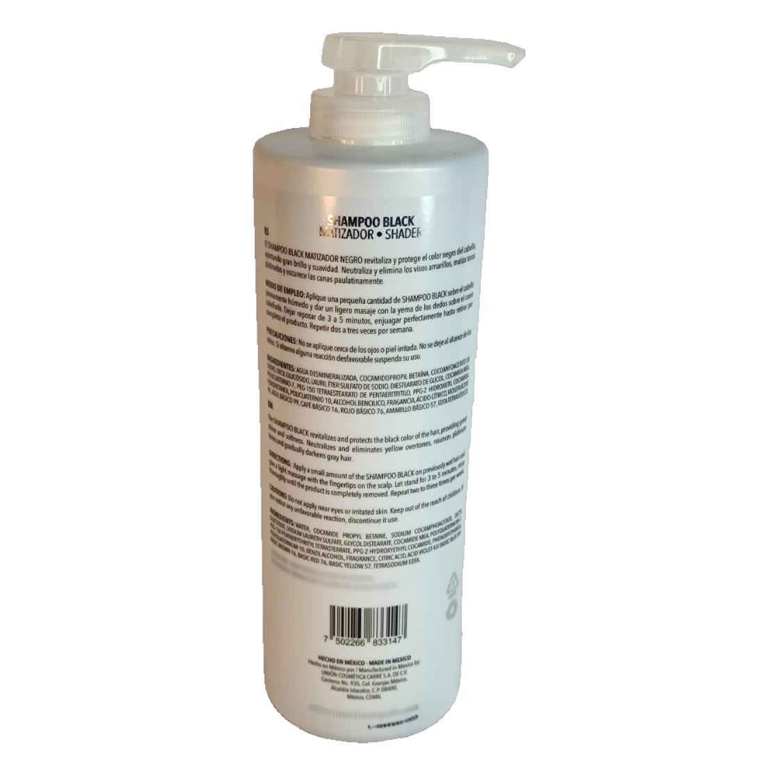Marcel Carre Shampoo Black 1000ml - Obscurece gradualmente las canas
