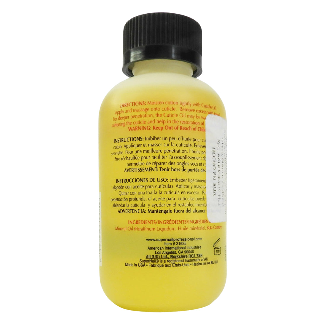 Super Nail Cuticle Oil 118ml - Aceite para cutícula