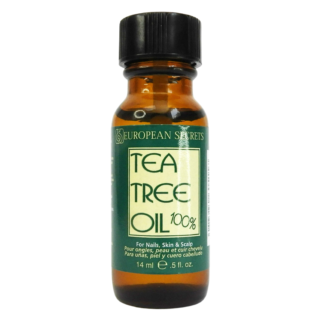 European Secrets Tea Tree Oil 100% - Para uñas, piel y cuero cabelludo