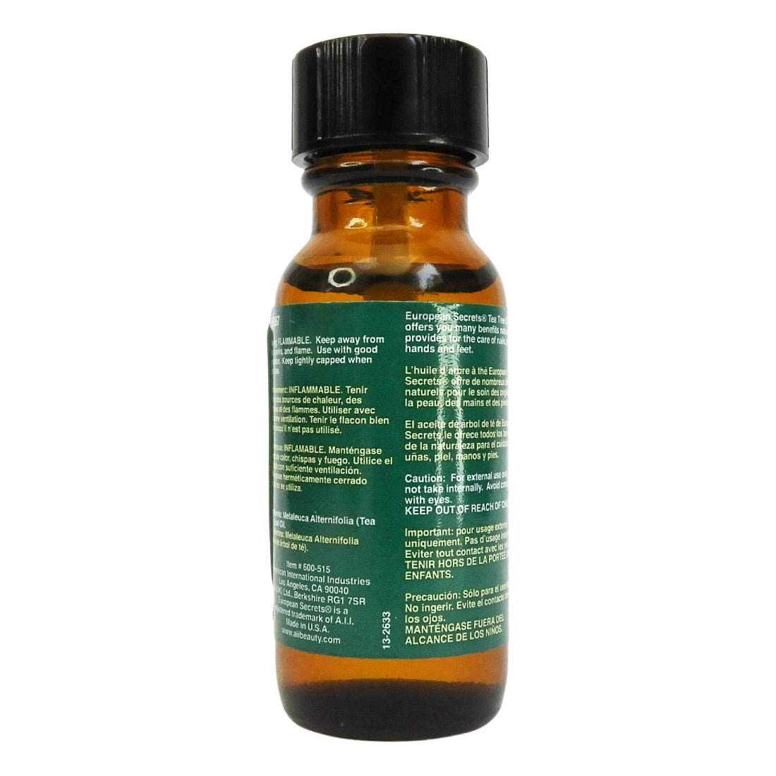 European Secrets Tea Tree Oil 100% - Para uñas, piel y cuero cabelludo