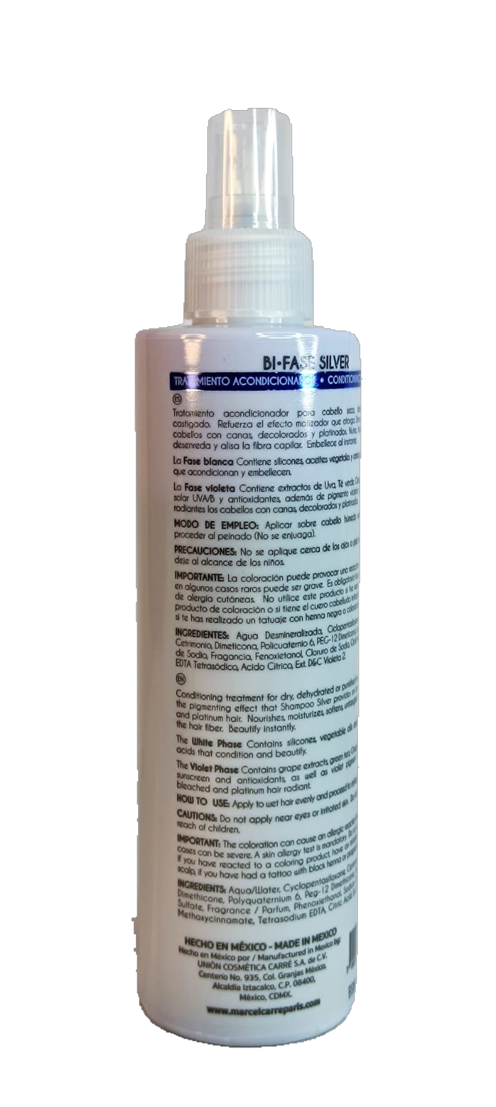 Marcel Carre Acondicionador BiFase Silver 240ml - Evita visos amarillentos