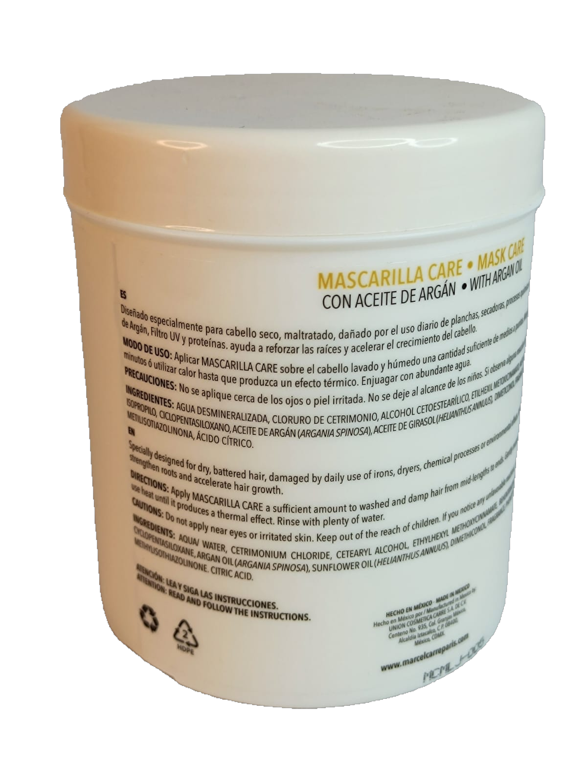 Marcel Carre Mascarilla Care 500ml - Tratamiento reparador intensivo