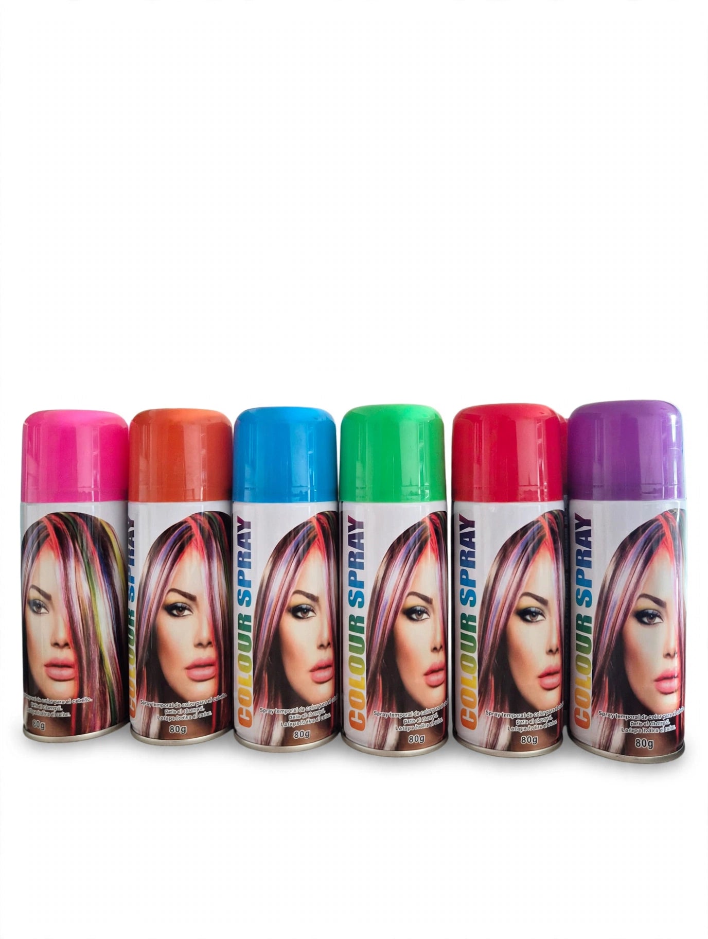 Spray De Color Temporal Para Cabello 80g - Color Intenso y Divertido