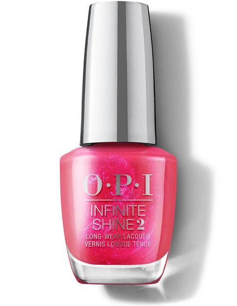 Esmalte de la marca OPI color Rosa con brillos 